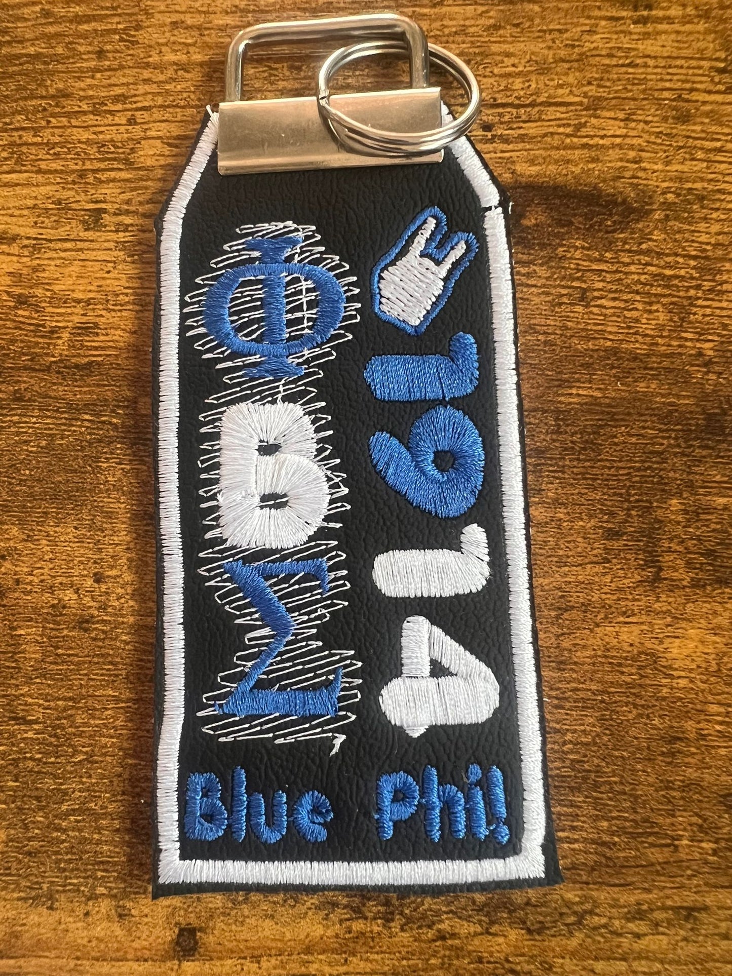 Phi Beta Sigma Bag Tag (White Border) (KeyRing)