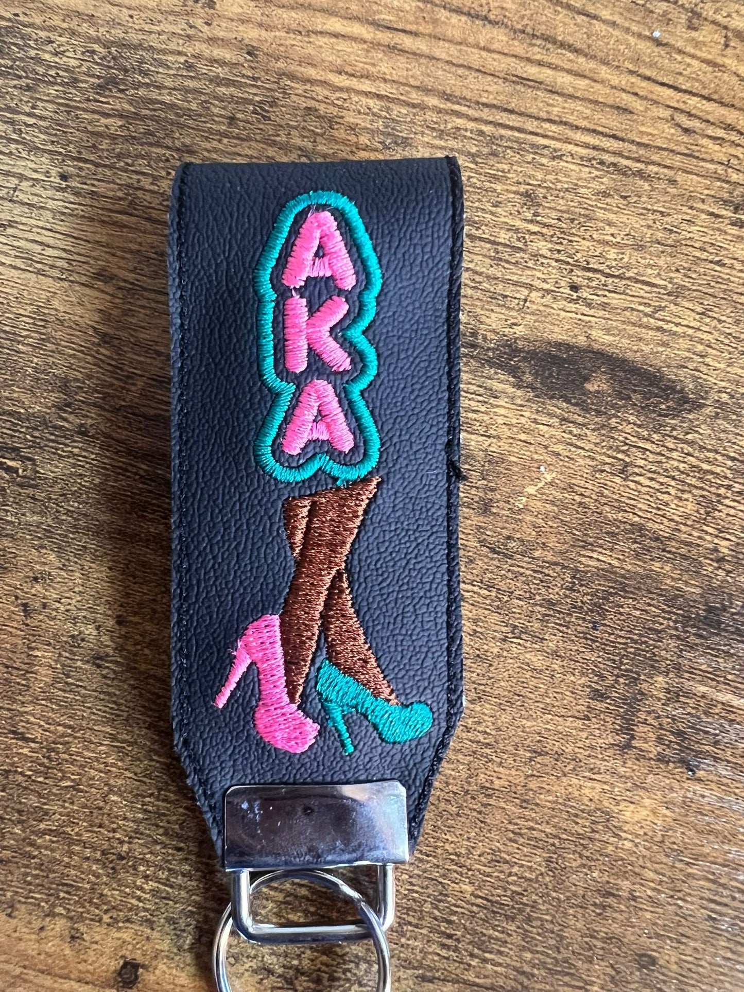 Alpha Kappa Alpha Black Looped KeyChain