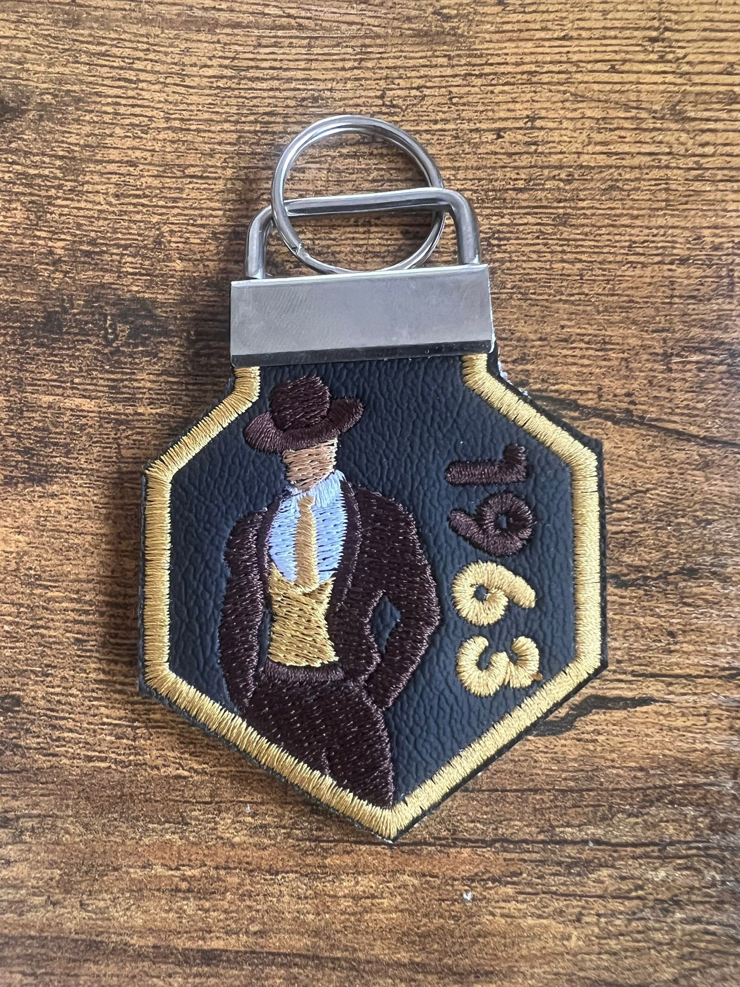 Iota Phi Theta Avatar KeyChain (Tan) Gold Border BUY NOW