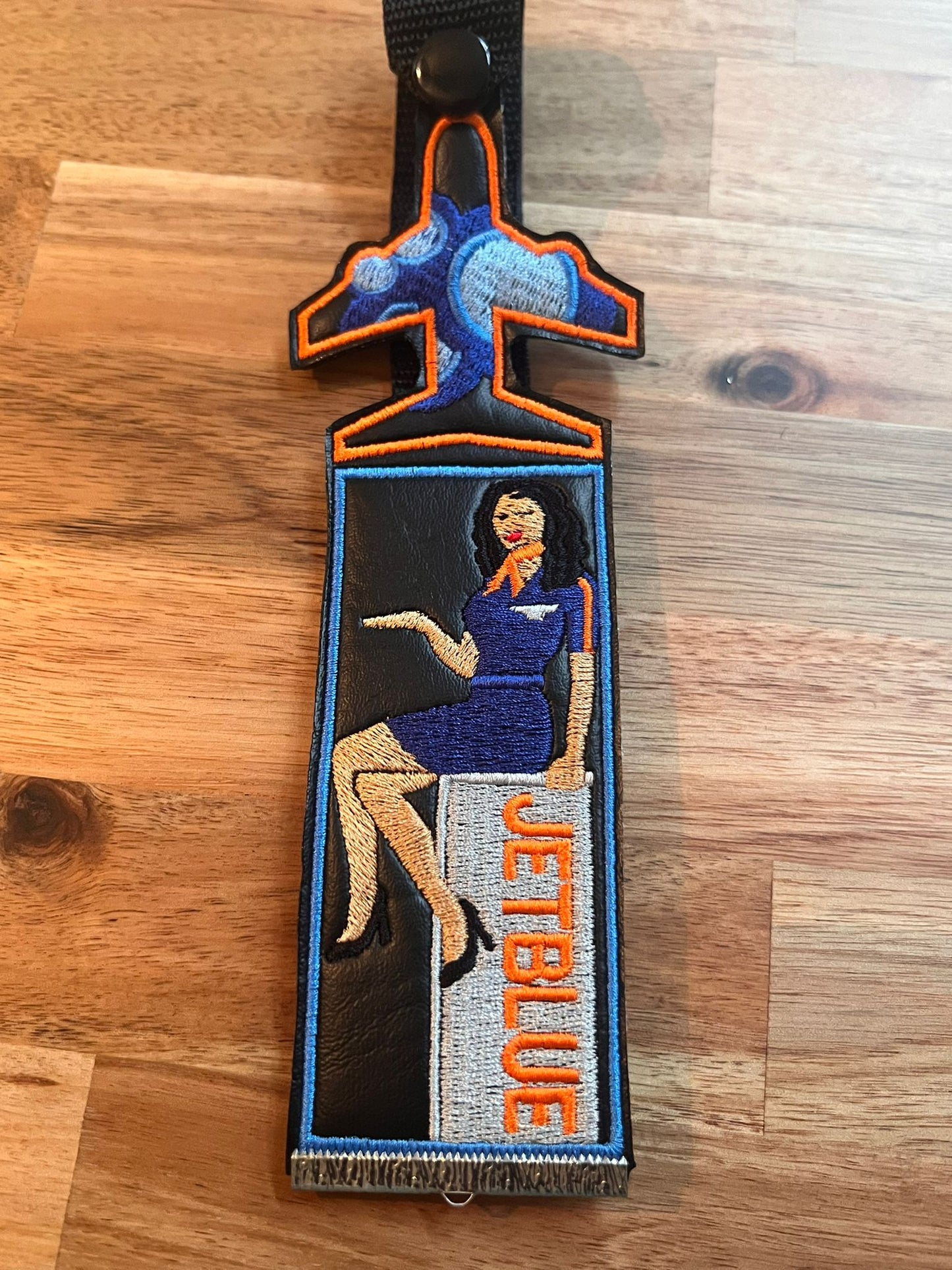 JetBlue Sitting Luggage Tag Strap AS IS