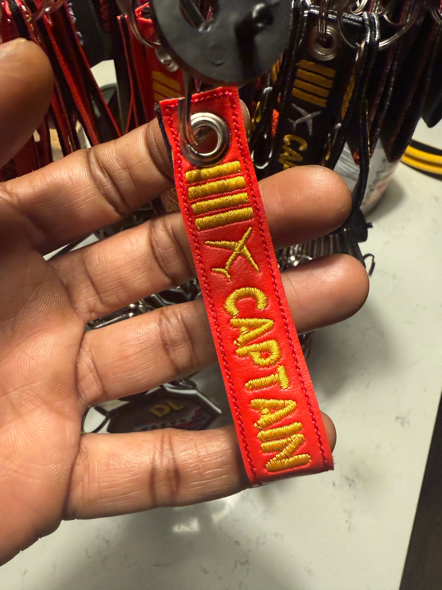 Pilot Rank Keychain Loop Fobs