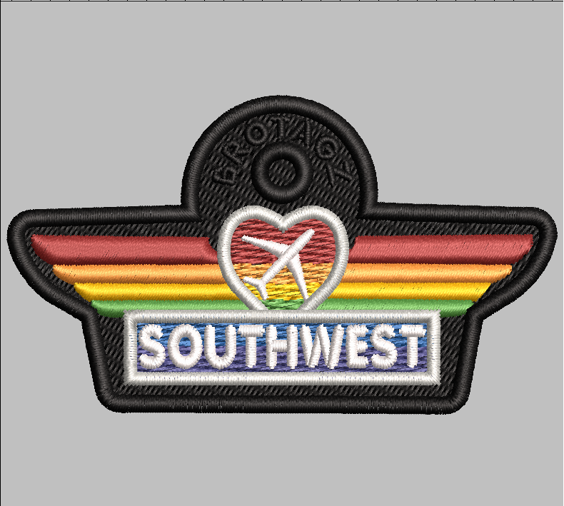 Southwest Air Themed Wings Bag Tag