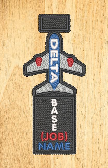 DL Airplane Shaped Bag Tag (Mini)