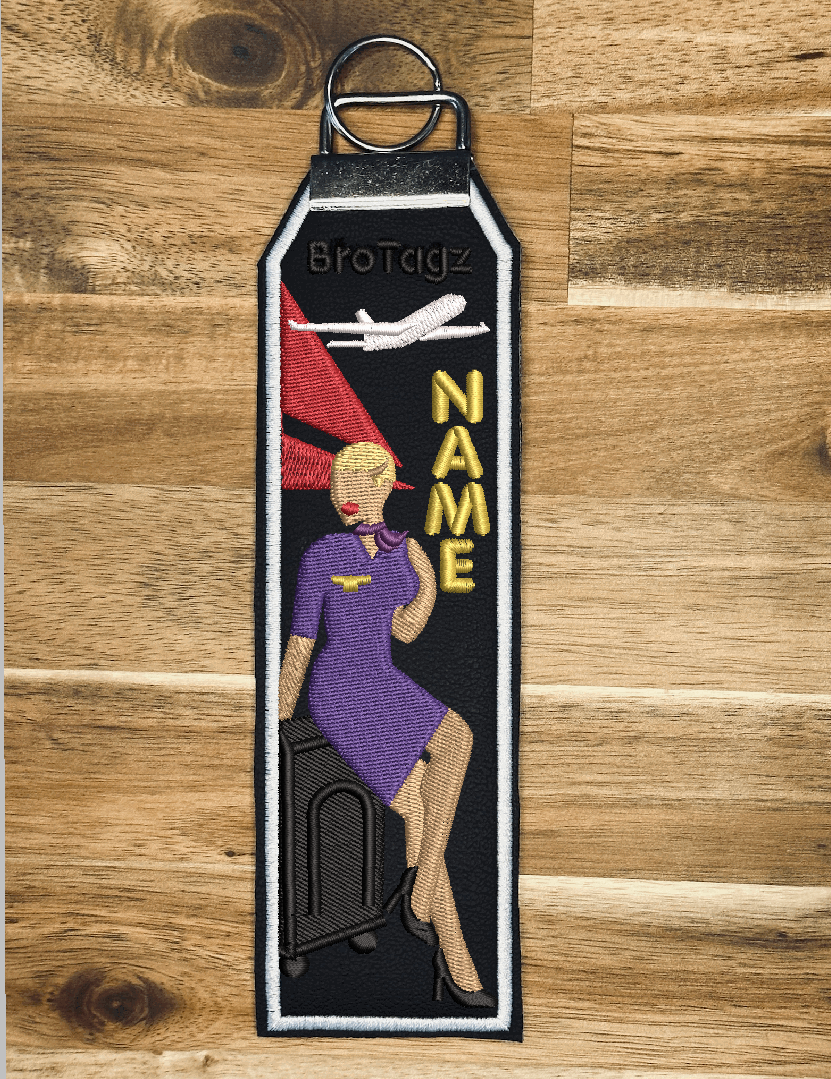 DL Avatar (F) Bag Tag (Ver. 4) - Sitting on Luggage