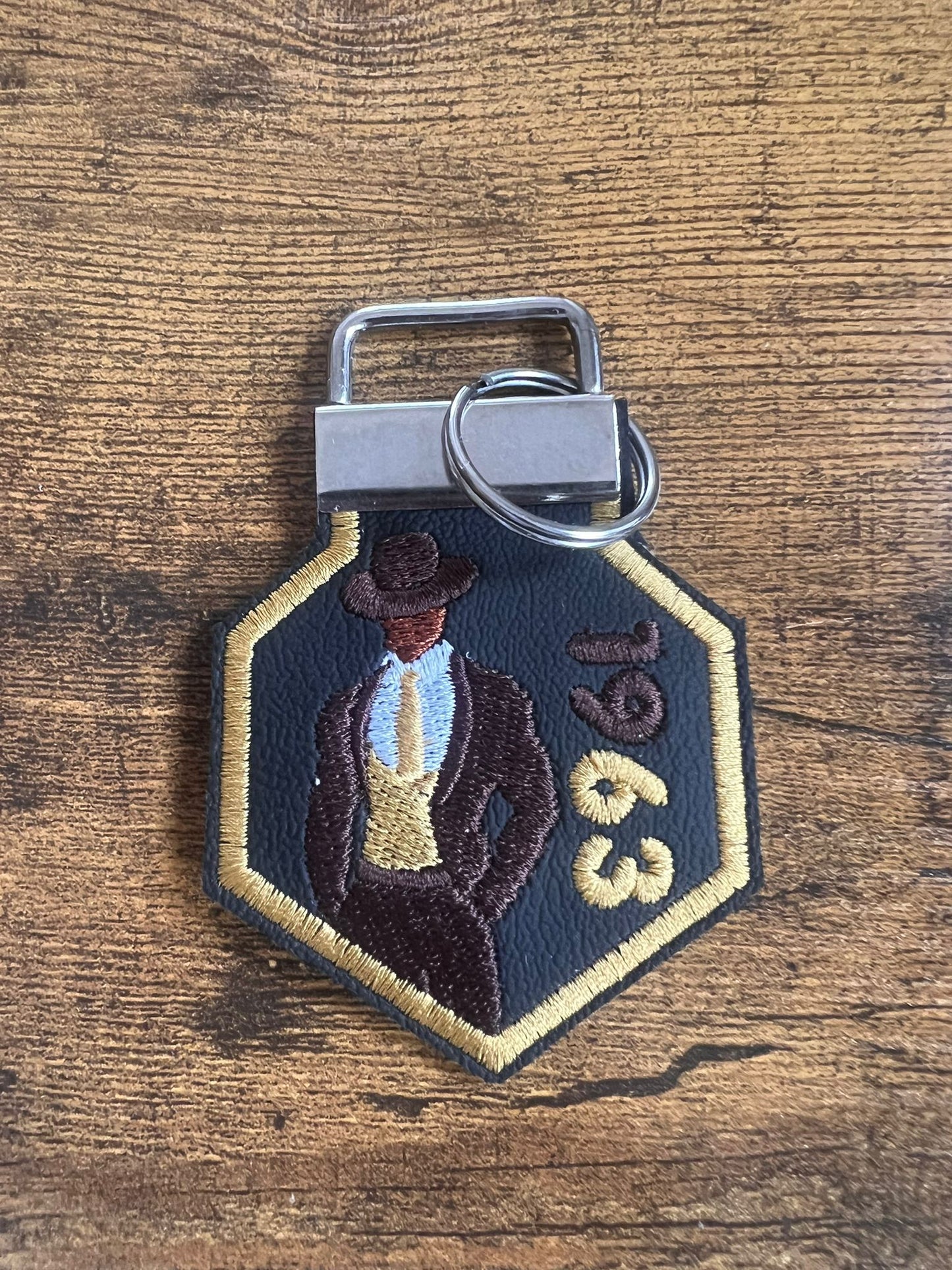 Iota Phi Theta Avatar KeyChain (Brown) Gold Border BUY NOW