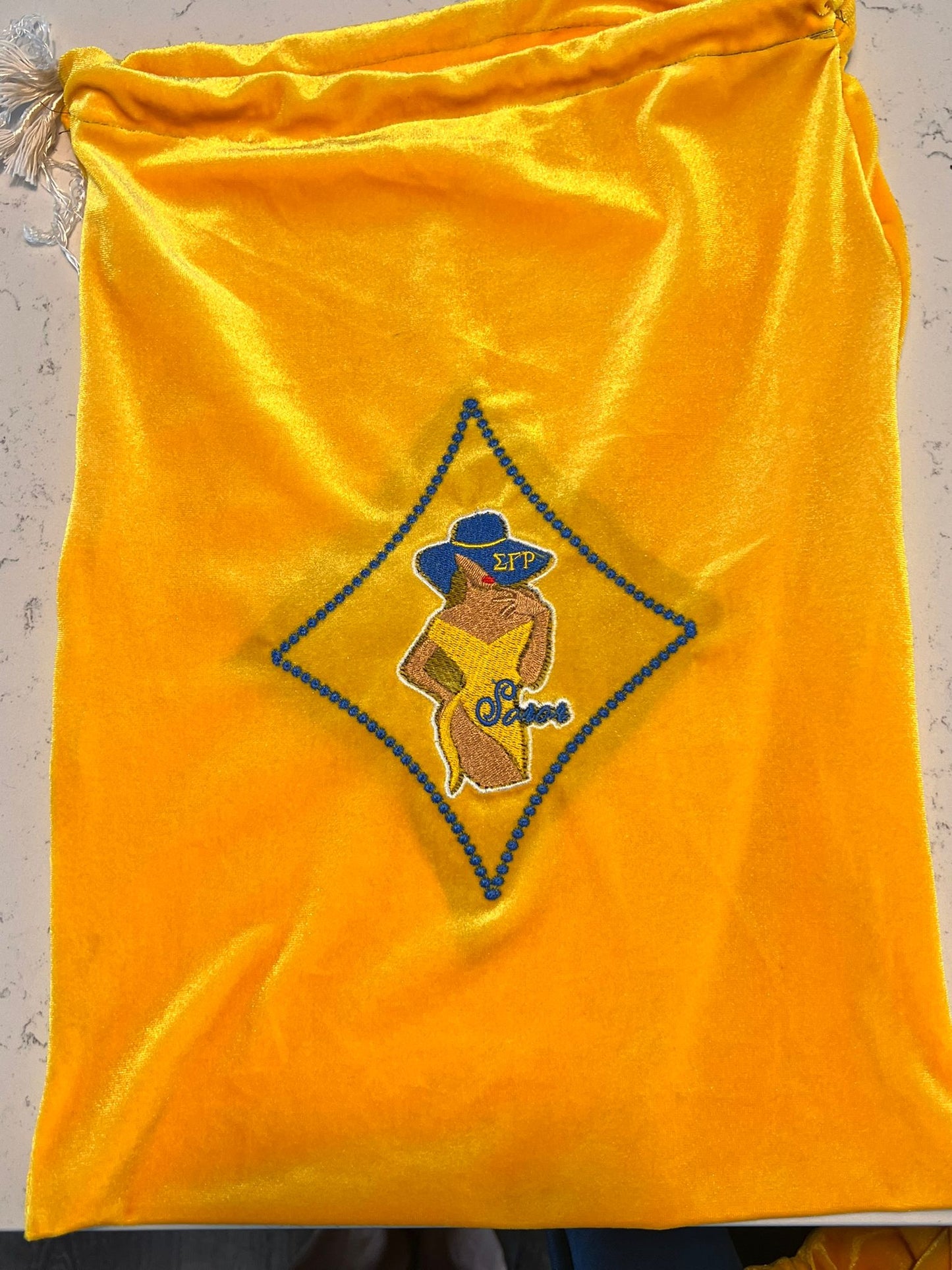 Sigma Gamma Rho Yellow Shoe Bag (Tan)