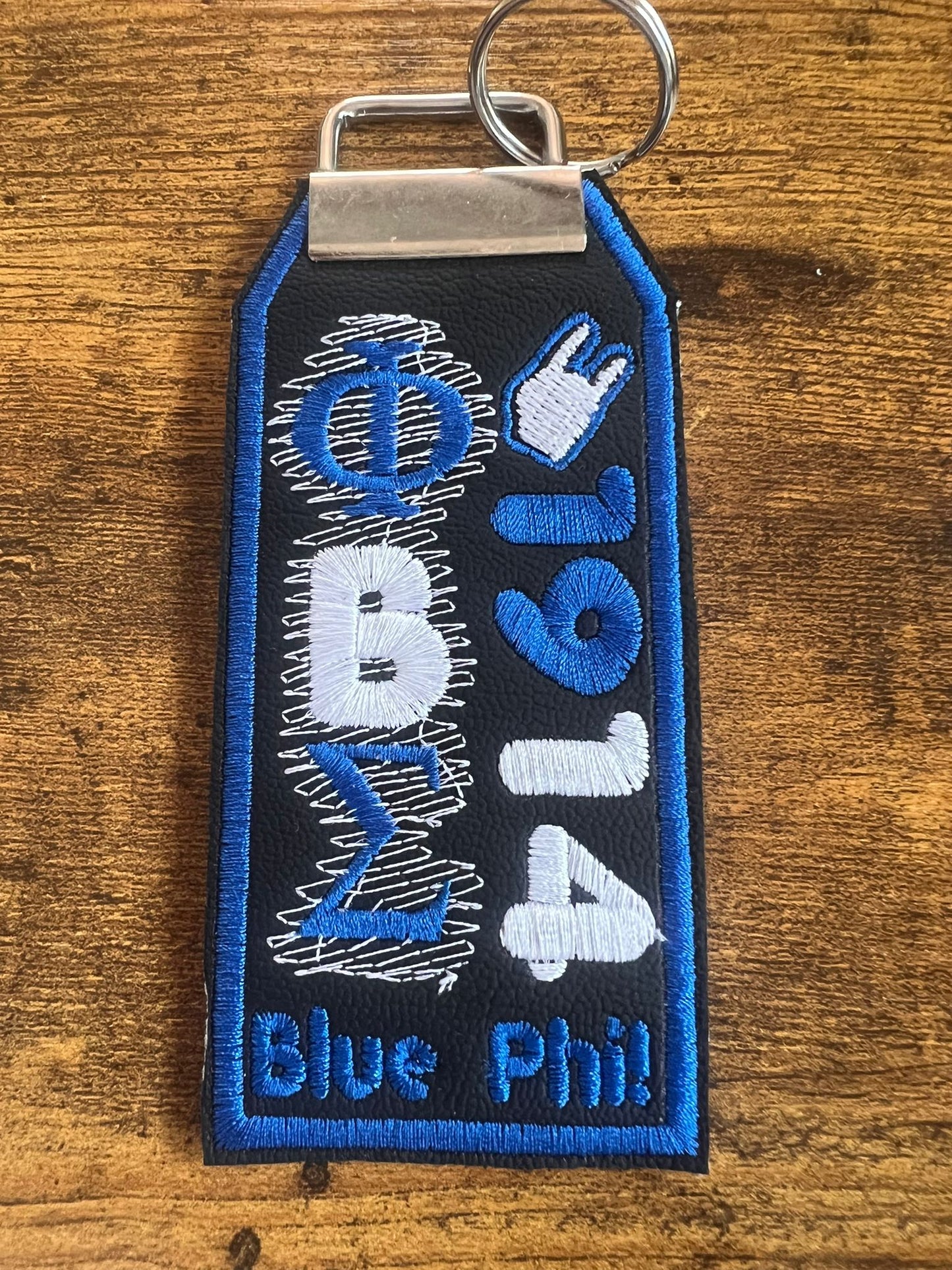 Phi Beta Sigma Bag Tag (Blue Border) (KeyRing)