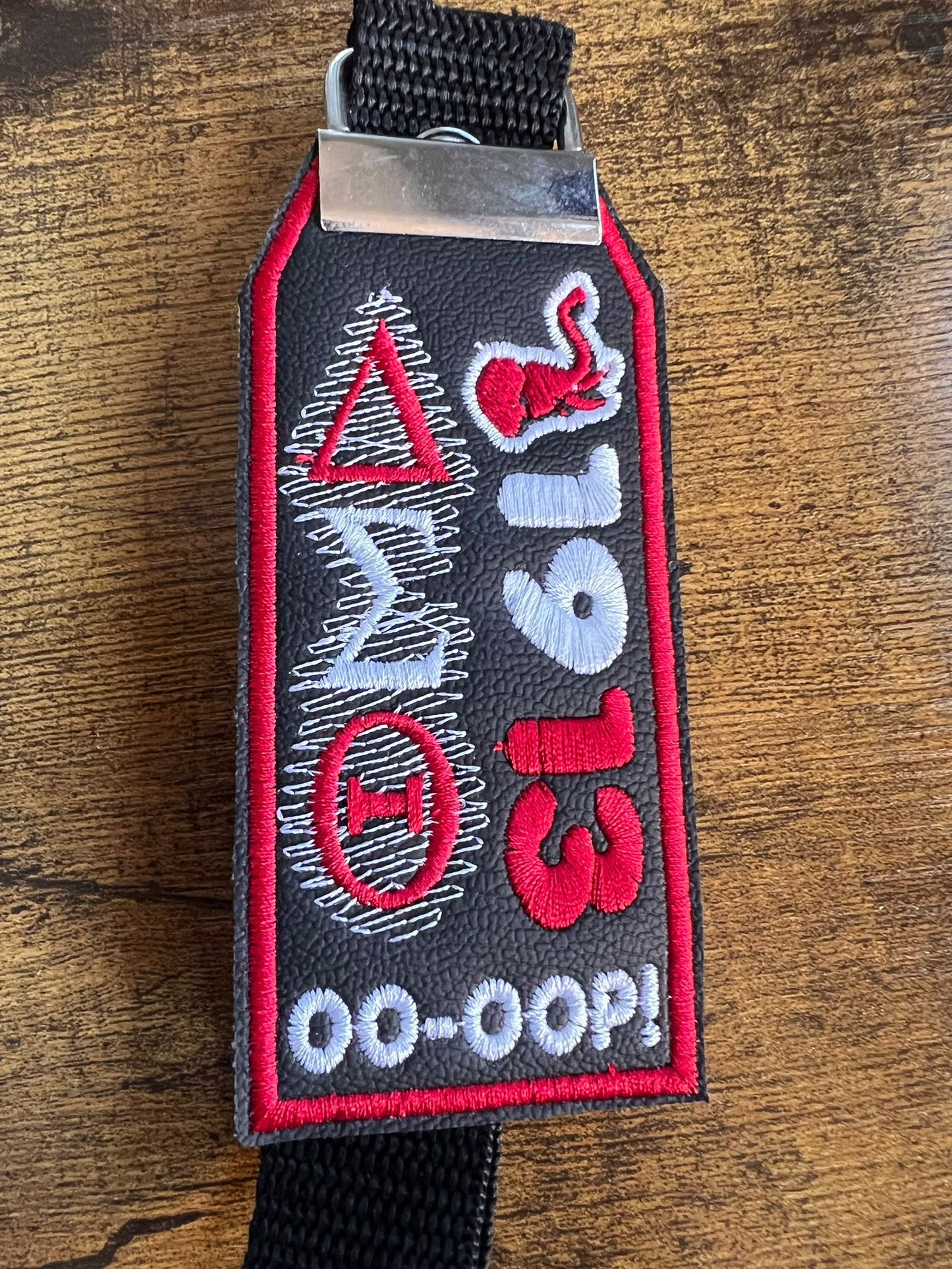 Delta Sigma Theta Bag Tag (Red Border)/Strap
