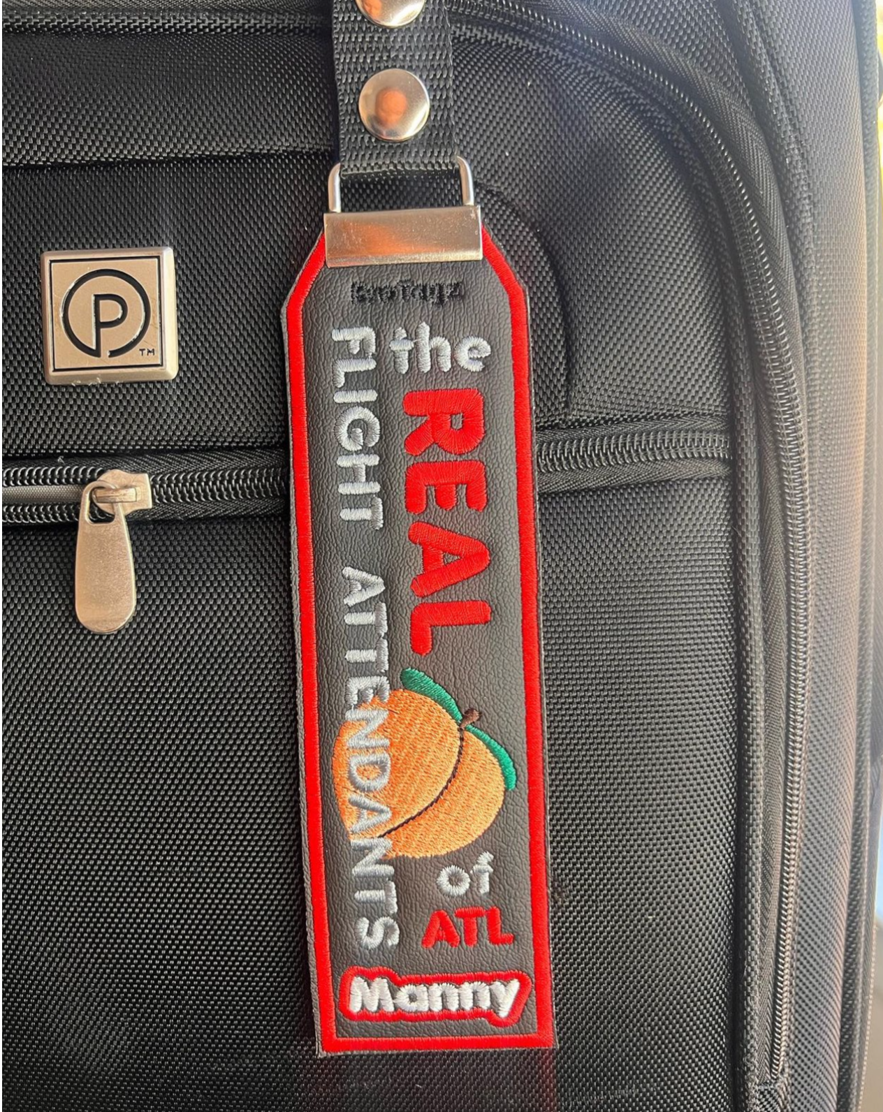 “The REAL Flight Attendants” (PEACH) Themed Bag Tag