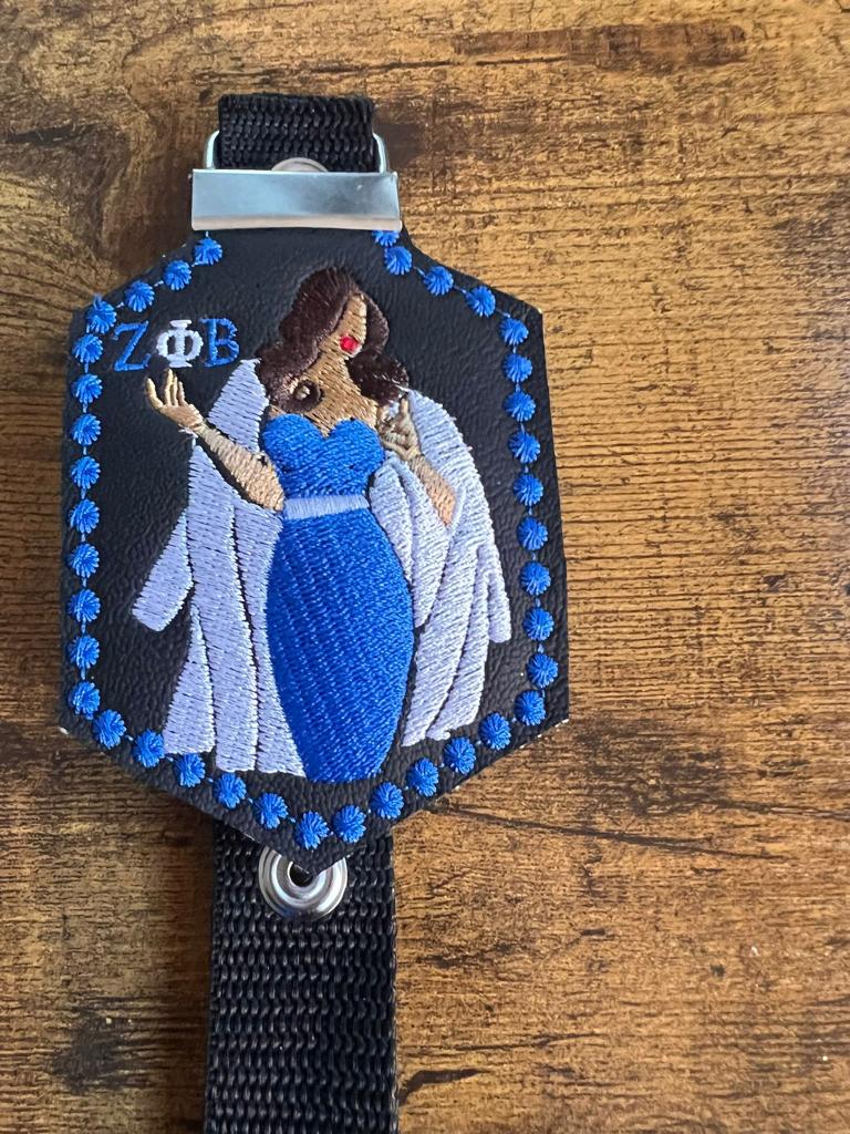 Zeta Phi Beta Avatar Bag Tag (Tan) Strap BUY NOW