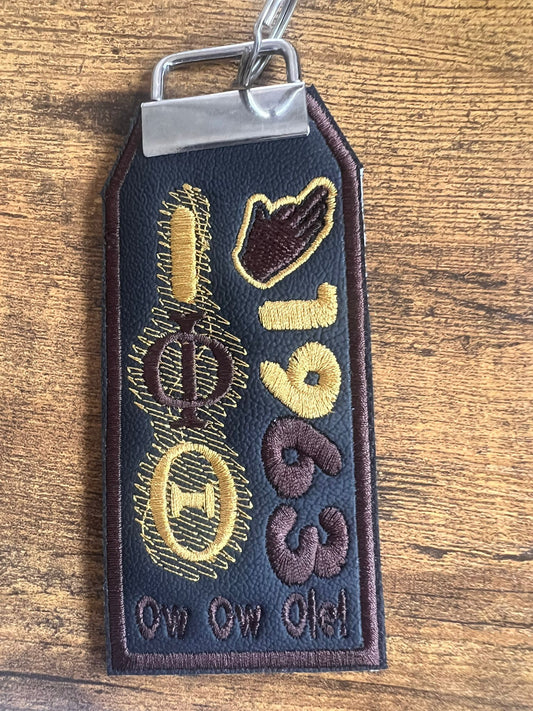 Iota Phi Theta Tag (Brown Border) Brown Hand KeyRing BUY NOW