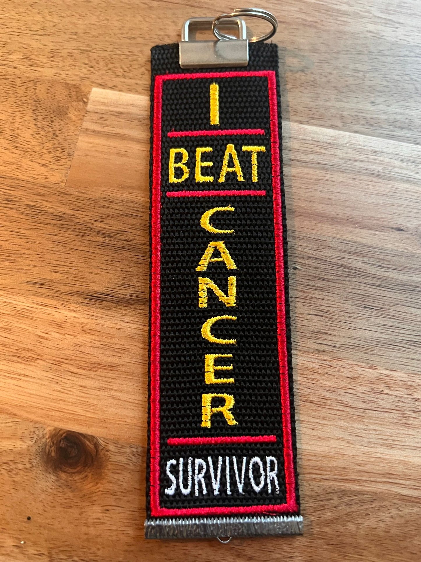 I Beat Cancer Bag Tag/KeyRing