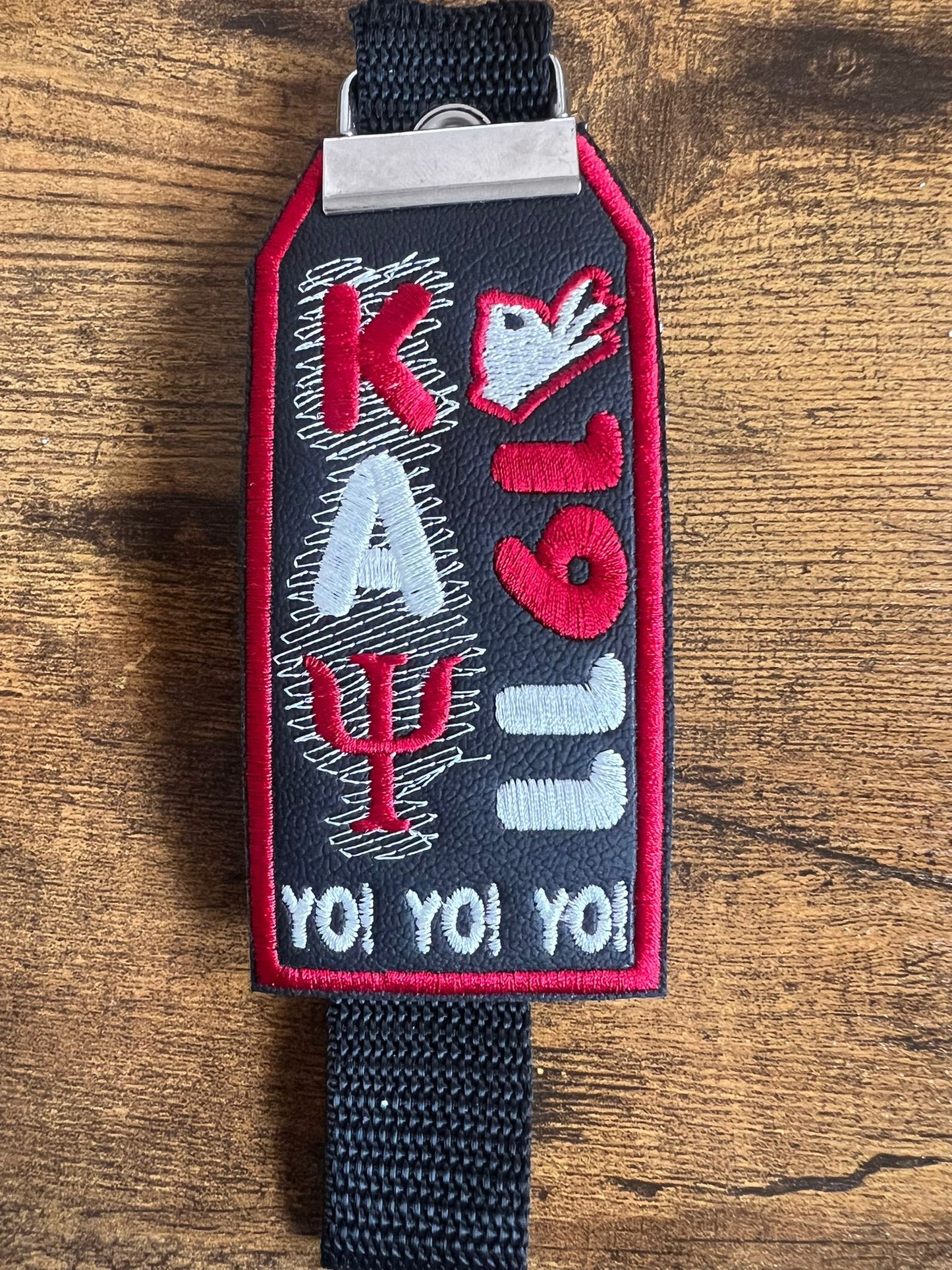 Kappa Alpha Psi Bag Tag (Red Border)/Strap