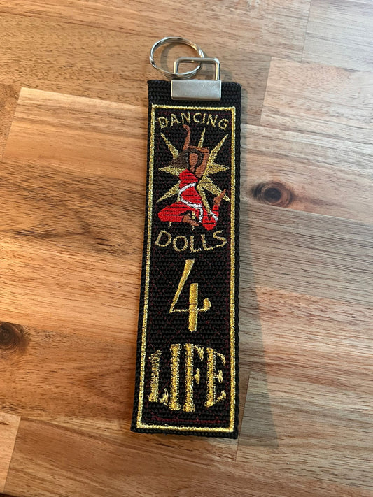 Dancing Dolls for Life Bag Tag KeyChain AS IS