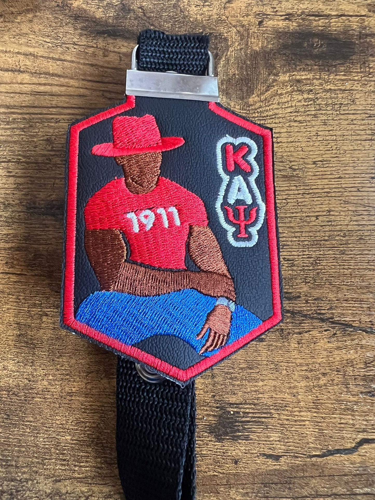 Kappa Alpha Psi Avatar Bag Tag (Brown)(Red Border)/Strap Clearance