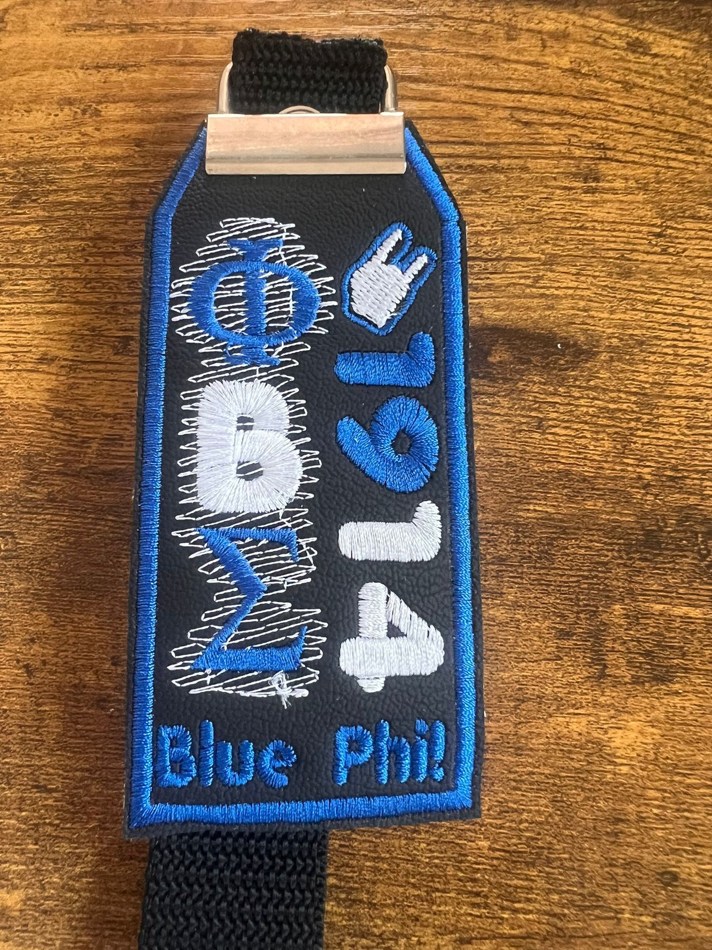 Phi Beta Sigma Bag Tag (Blue Border) Clearance