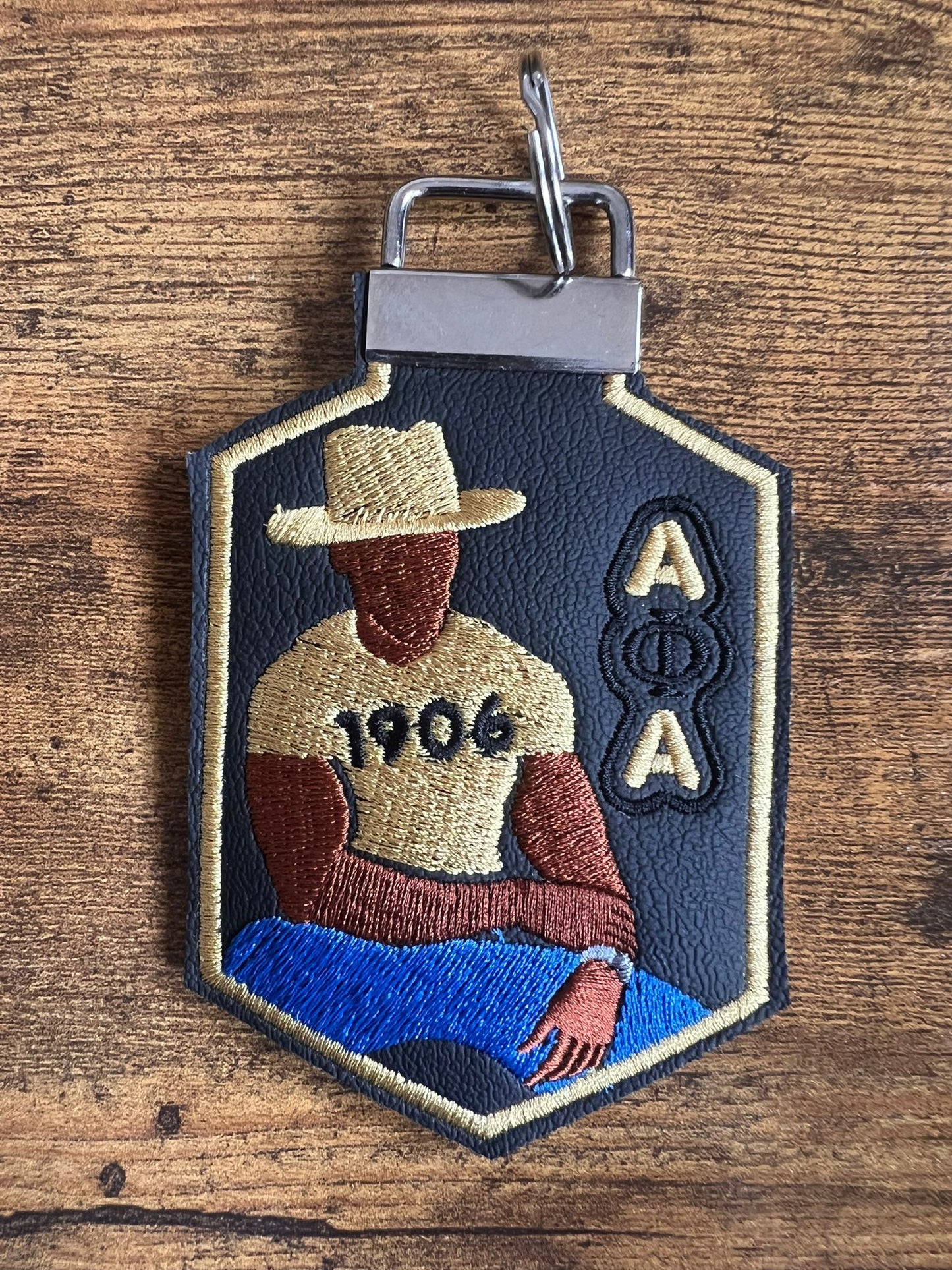 Alpha Phi Alpha Avatar Bag Tag (Brown)/KeyRing