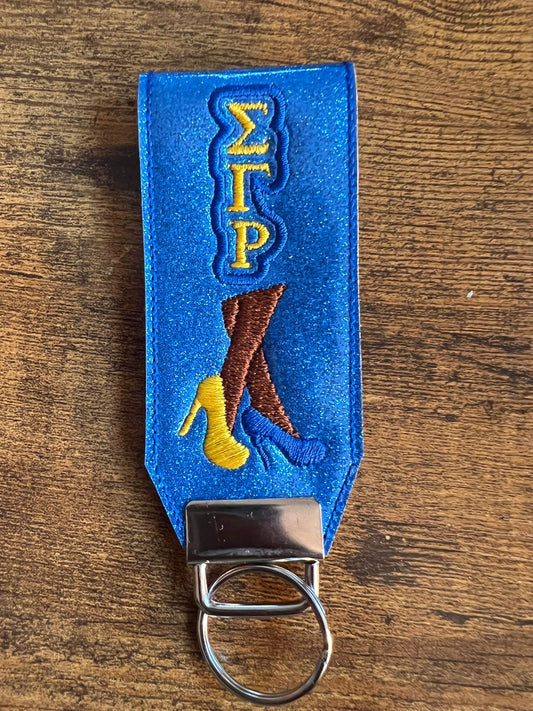 Sigma Gamma Rho Blue Looped KeyChain (Brown) BUY NOW