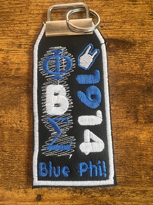 Phi Beta Sigma Bag Tag (White Border) (KeyRing) BUY NOW
