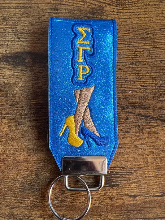 Sigma Gamma Rho Blue Looped KeyChain (Tan) BUY NOW