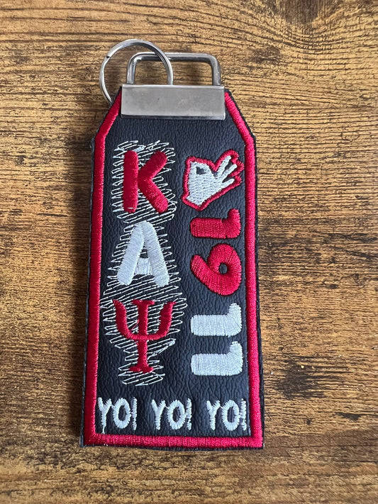 Kappa Alpha Psi Tag (Red Border) KeyRing BUY NOW
