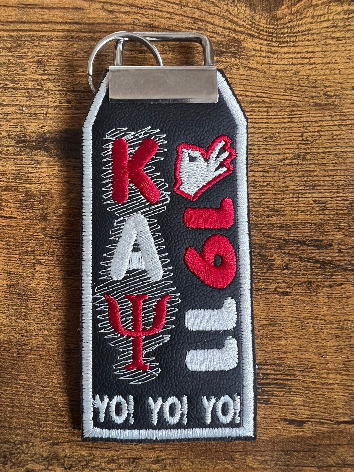 Kappa Alpha Psi Bag Tag (White Border)/KeyRing Clearance
