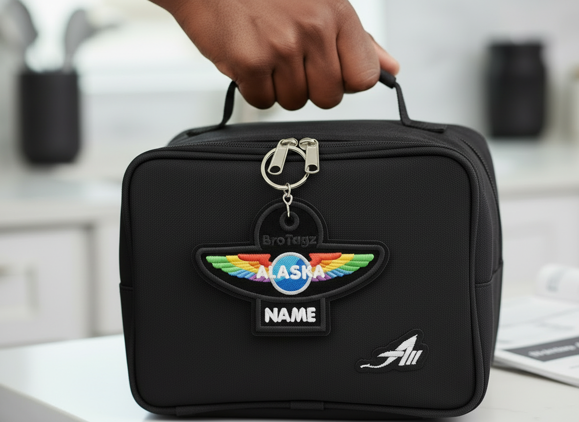 Airline Wings Keychain: AS Themed