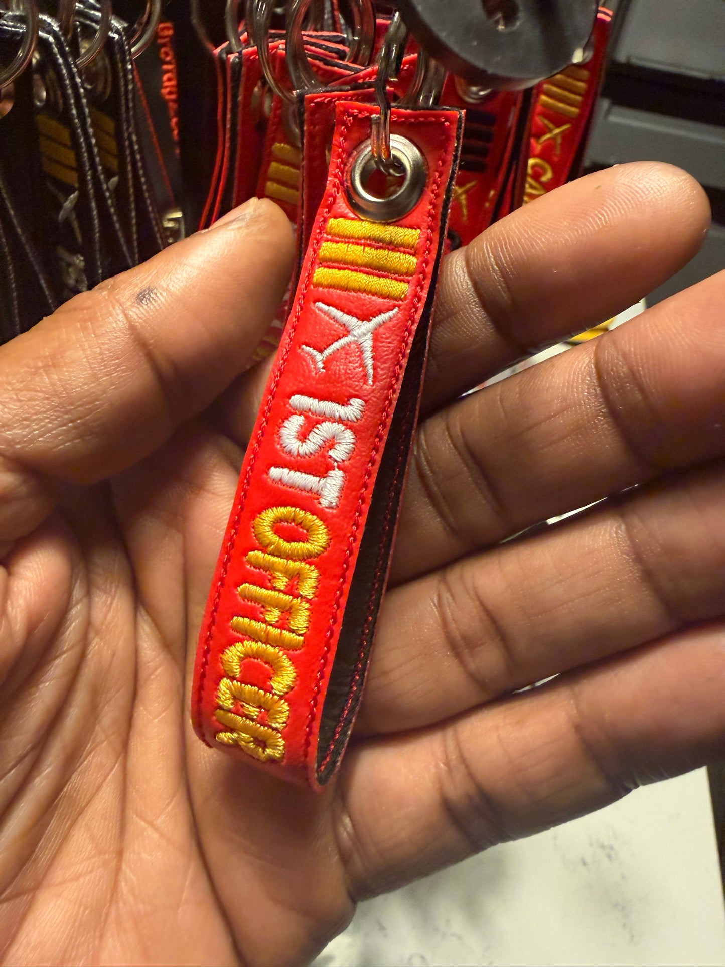Pilot Rank Keychain Loop Fobs