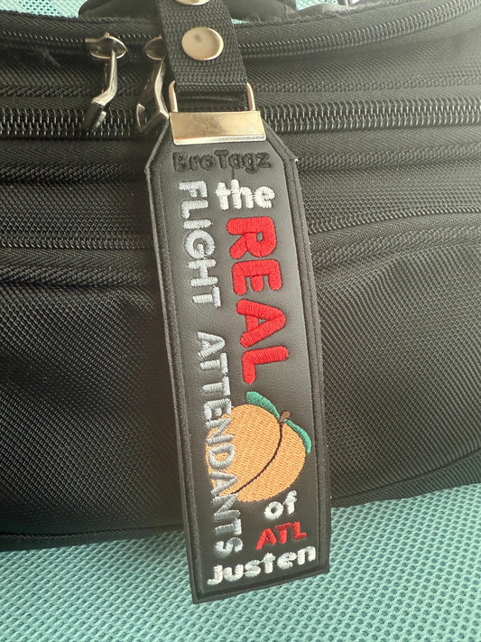 THE REAL Flight Attendants Bag Tag (Choose City & Clipart)