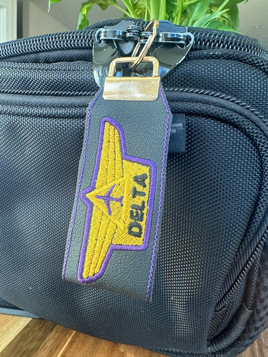 Delta Wings Themed Keychain Fob