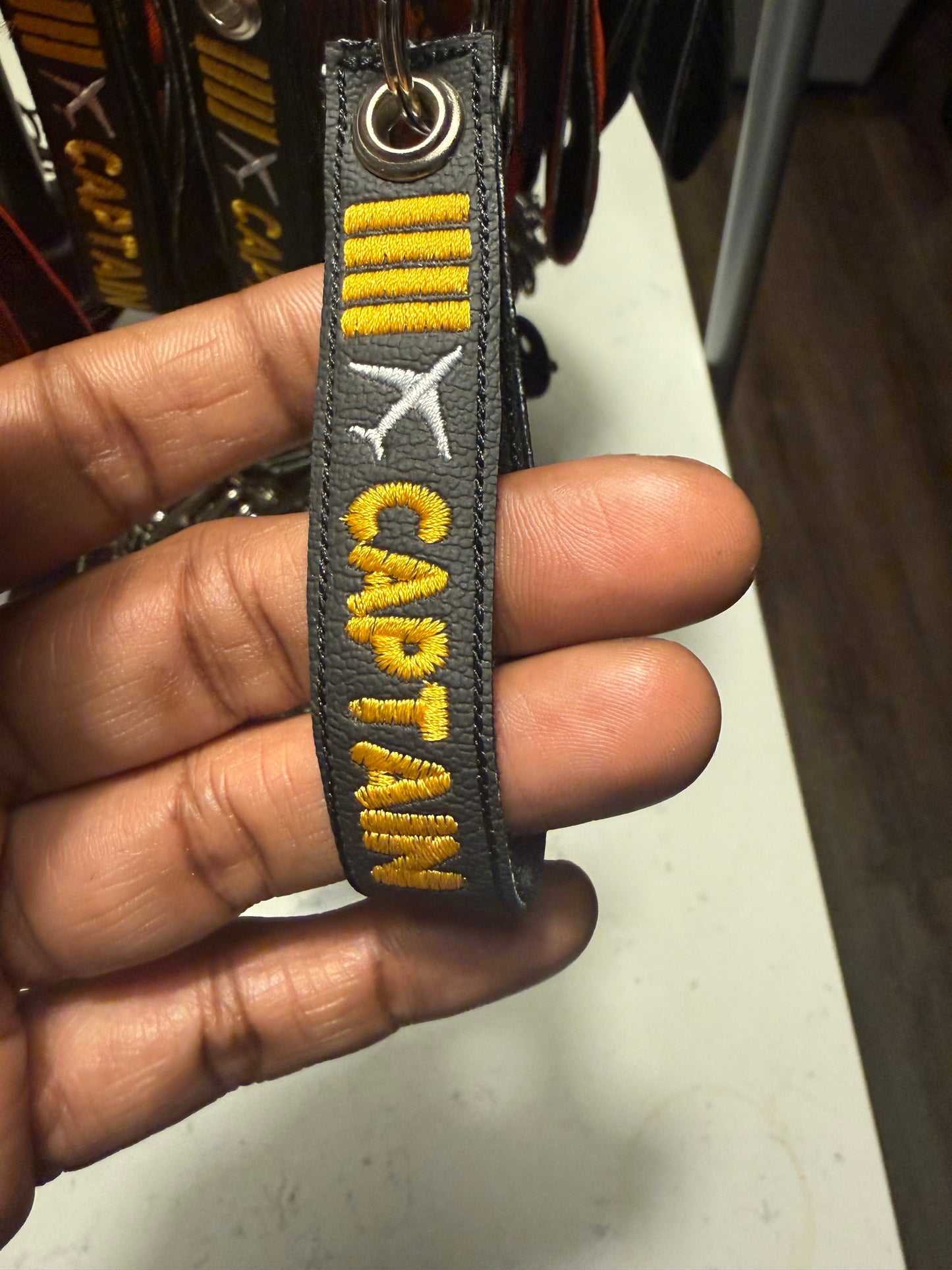 Pilot Rank Keychain Loop Fobs