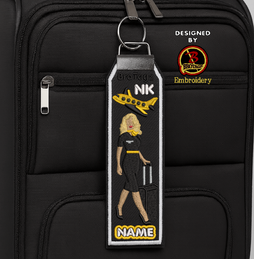SPIRIT AIR Lady Walking w/ Luggage - Classic Bag Tag