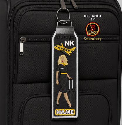 SPIRIT AIR Lady Walking w/ Luggage - Classic Bag Tag
