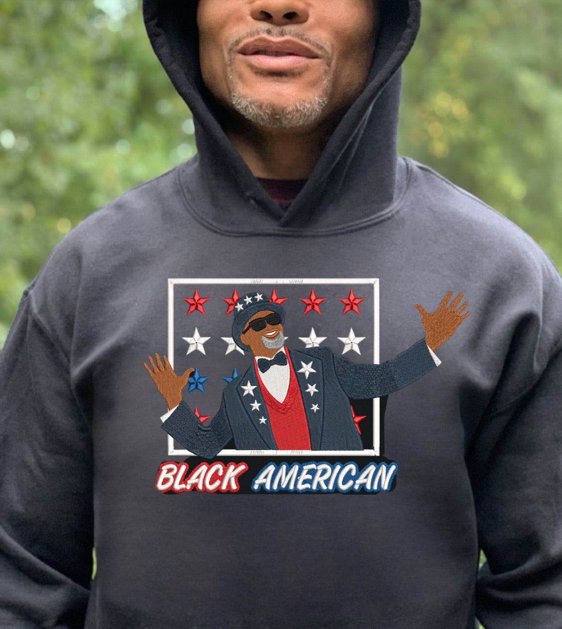 Uncle Sam Black American HOODIE (Black or Camo)