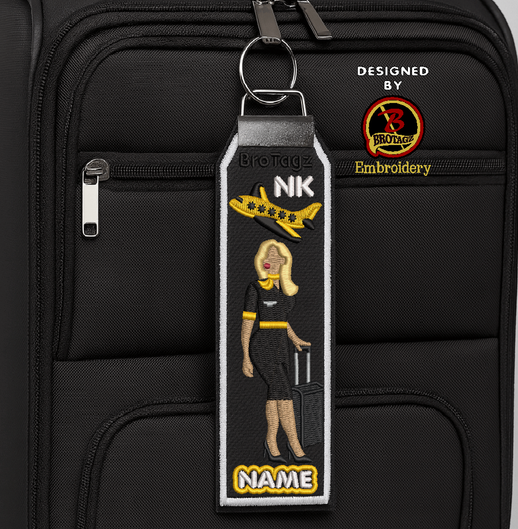SPIRIT AIR Lady Walking w/ Luggage - Classic Bag Tag