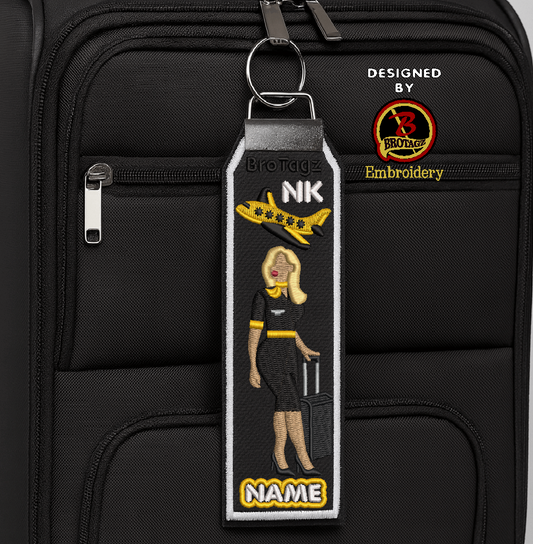 SPIRIT AIR Lady Walking w/ Luggage - Classic Bag Tag