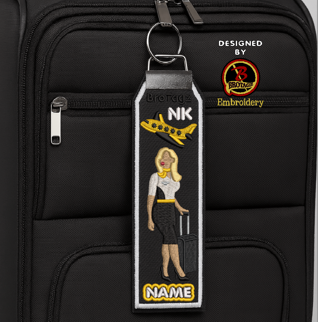 SPIRIT AIR Lady Walking w/ Luggage - Classic Bag Tag