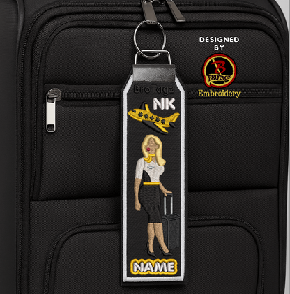 SPIRIT AIR Lady Walking w/ Luggage - Classic Bag Tag
