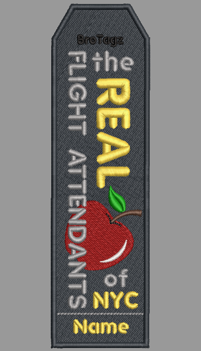 “The REAL Flight Attendants” (APPLE) Themed Bag Tag