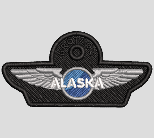Alaska Air Themed Wings Bag Tag