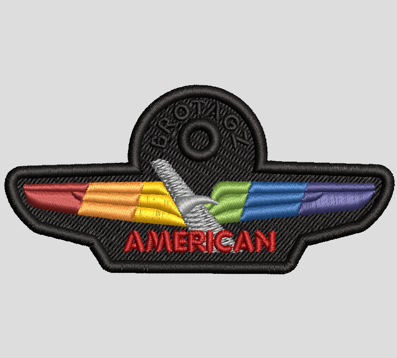 American Air Themed Wings Bag Tag