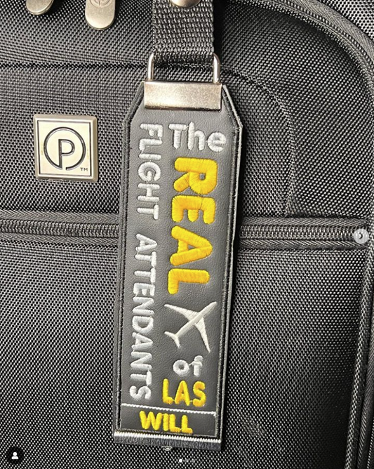 “The REAL Flight Attendants” (AIRPLANE) Themed Bag Tag