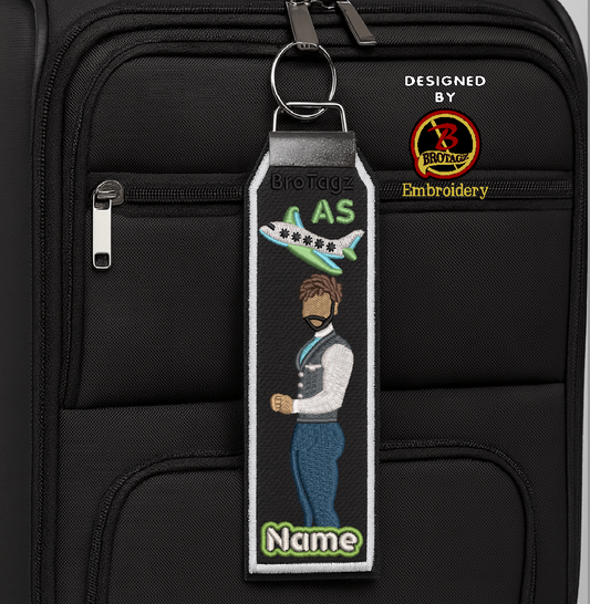 ALASKA AIR Guy Avatar - Side Pose - Classic Bag Tag