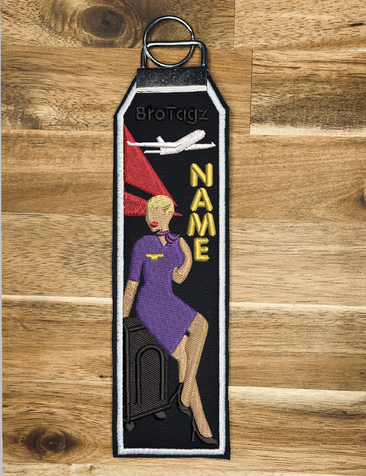 DL Avatar (F) Bag Tag (Ver. 4) - Sitting on Luggage
