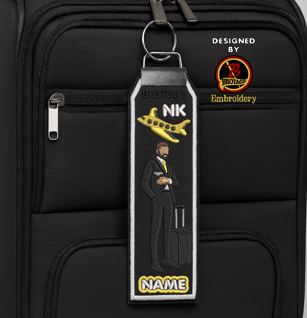 SPIRIT AIR Guy BroMoji Avatar Bag Tag