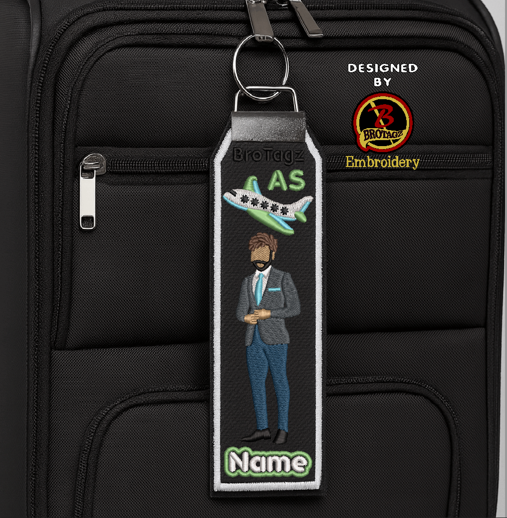 ALASKA AIR Guy Avatar - Button Up - Classic Bag Tag