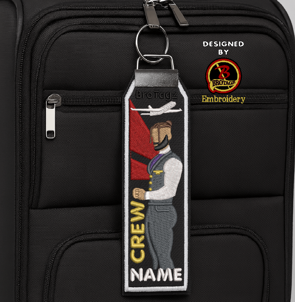 DELTA AIR Guy Avatar - Side Pose - Classic Bag Tag