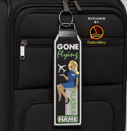 ALASKA AIR Lady Avatar - Cart Sit - Classic Bag Tag