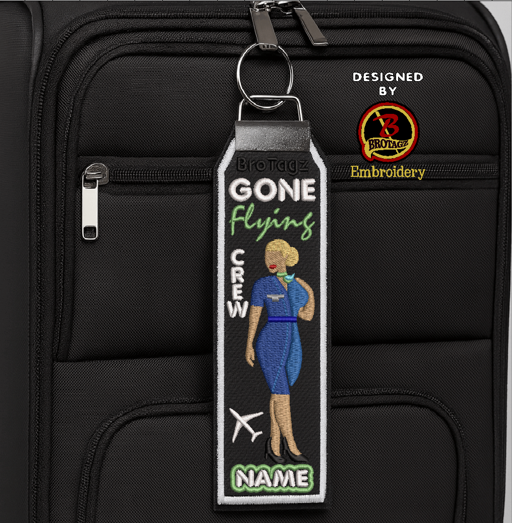 ALASKA AIR Lady Avatar - Hand on Shoulder Perch - Classic Bag Tag