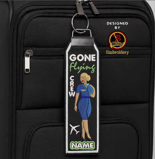 ALASKA AIR Lady Avatar - Hand on Shoulder Perch - Classic Bag Tag